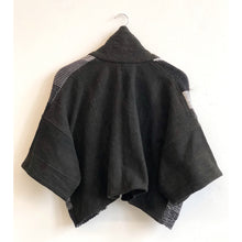 Load image into Gallery viewer, Hand Woven Japanese Ink Shade Bolero Jacket