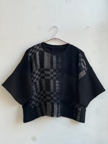 Hand-Woven Blouse Graphite Onyx