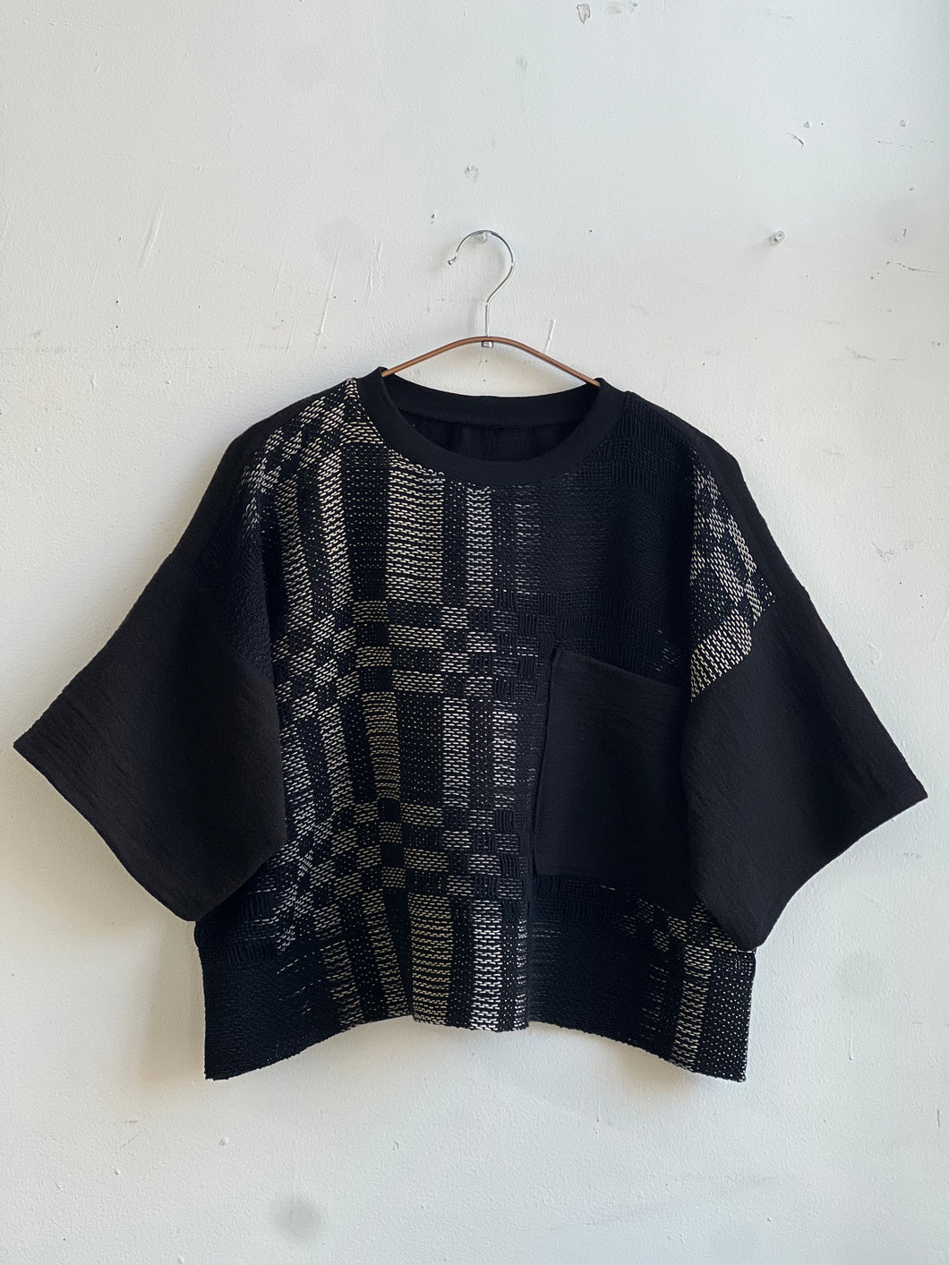 Hand-Woven Blouse Graphite Onyx