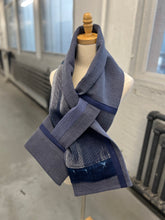 Load image into Gallery viewer, Patchwork Scarf Rectangle indigo
