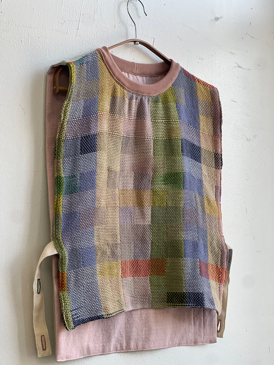 Handwoven Wrap Vest Crayon