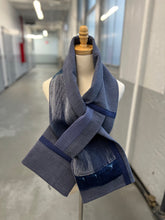 Load image into Gallery viewer, Patchwork Scarf Rectangle indigo