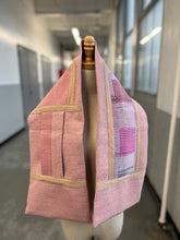 Load image into Gallery viewer, Patchwork Scarf Rectangle Ash Pink