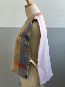 Handwoven Wrap Vest Crayon