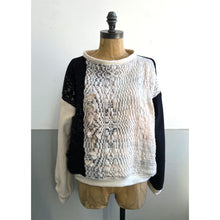 Load image into Gallery viewer, Hand-Woven &amp; French Terry Knit Sweater