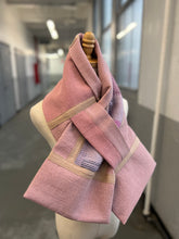 Load image into Gallery viewer, Patchwork Scarf Rectangle Ash Pink