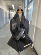 Load image into Gallery viewer, Patchwork Scarf Rectangle Black