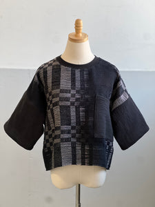 Hand-Woven Blouse Graphite Onyx