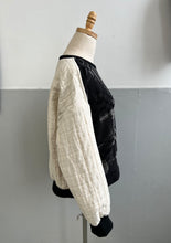 Load image into Gallery viewer, Hand-Woven Sweater Graphite Ecru