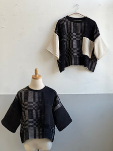 Hand-Woven Blouse Graphite Onyx