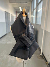 Load image into Gallery viewer, Patchwork Scarf Rectangle Black