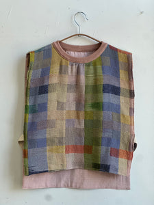 Handwoven Wrap Vest Crayon