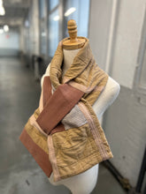 Load image into Gallery viewer, Patchwork Scarf Rectangle Tan