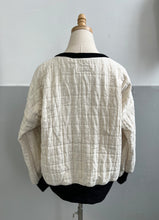 Load image into Gallery viewer, Hand-Woven Sweater Graphite Ecru