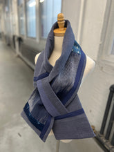 Load image into Gallery viewer, Patchwork Scarf Rectangle indigo