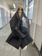 Load image into Gallery viewer, Patchwork Scarf Rectangle Black