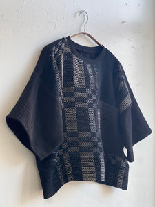 Hand-Woven Blouse Graphite Onyx