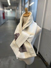 Load image into Gallery viewer, Patchwork Scarf Rectangle Ecru