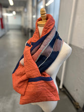 Load image into Gallery viewer, Patchwork Scarf Rectangle Persimmon