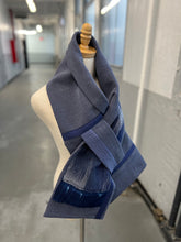 Load image into Gallery viewer, Patchwork Scarf Rectangle indigo