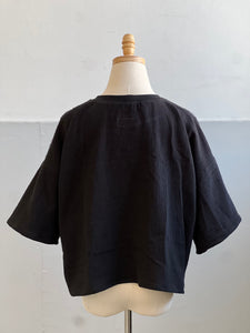 Hand-Woven Blouse Graphite Onyx