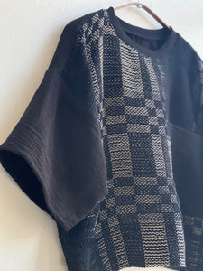 Hand-Woven Blouse Graphite Onyx