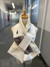 Load image into Gallery viewer, Patchwork Scarf Rectangle Ecru