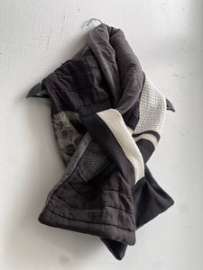 Patchwork Scarf Rectangle Gray