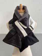 Load image into Gallery viewer, Patchwork Scarf Rectangle Gray