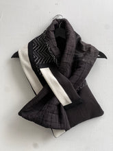 Load image into Gallery viewer, Patchwork Scarf Rectangle Black