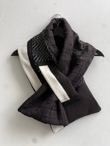 Patchwork Scarf Rectangle Black