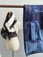 Load image into Gallery viewer, Patchwork Scarf Rectangle indigo