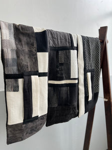 Patchwork Scarf Rectangle Black