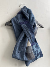 Load image into Gallery viewer, Patchwork Scarf Rectangle indigo