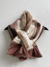 Load image into Gallery viewer, Patchwork Scarf Rectangle Tan