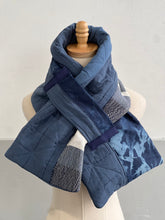 Load image into Gallery viewer, Patchwork Scarf Rectangle indigo