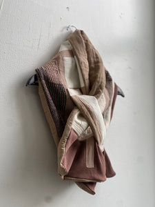 Patchwork Scarf Rectangle Tan