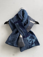 Load image into Gallery viewer, Patchwork Scarf Rectangle indigo