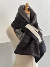 Load image into Gallery viewer, Patchwork Scarf Rectangle Gray