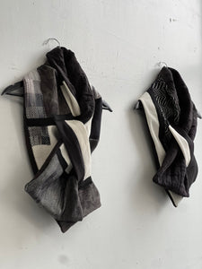 Patchwork Scarf Rectangle Black