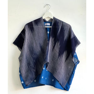 Zen Sleek Style V-neck Blouse indigo