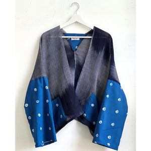 Woven & Shibori Dye Koromo Jacket Indigo