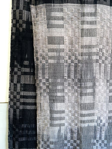 Handwoven Haori graphite Ecru