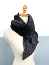 Load image into Gallery viewer, Handwoven &amp; dyed Scarf Ombré Onyx