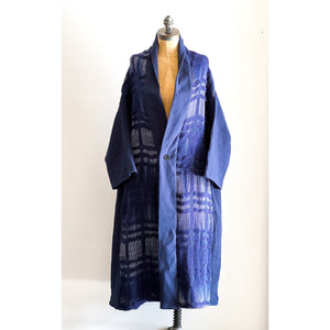 Handwoven & Natural Dyed Robe Indigo Ombré