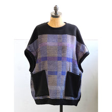 Load image into Gallery viewer, Hand-Woven &amp; Jersey Knit Vest Purple