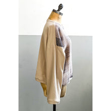 Load image into Gallery viewer, Hand-Woven &amp; Jersey Knit Sweater Beige