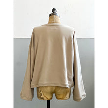 Load image into Gallery viewer, Hand-Woven &amp; Jersey Knit Sweater Beige