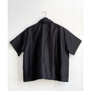 Handwoven Shirt Black Plaid Varnish