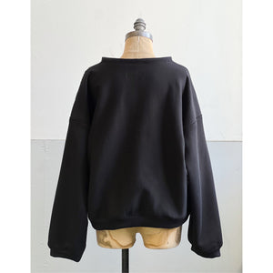 Hand-Woven & French Terry Knit Sweater